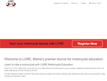 Tablet Screenshot of loremotorcycleeducation.com